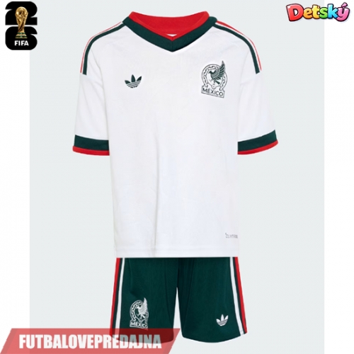 Lacne Dětský Futbalové dres Mexiko MS 2026 Krátky Rukáv - Preč (+ trenírky)